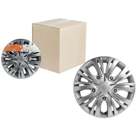 Wheel caps 13 "Lyon", silver, carbon, 2 pcs Airline AWCC-13-01