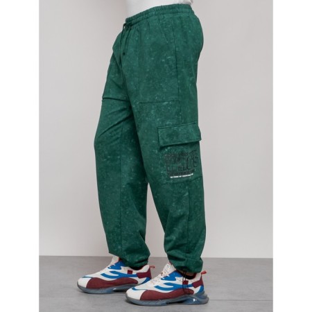 Sports male pants, size 50, green color-8