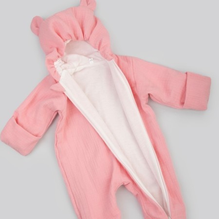 Kinderlitto “Muslin” discharge kit, 4 items, height 50-56 cm, bright pink color-3