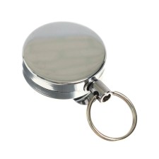 Badge holder, 70 cm-metallic, clip, clothespin, silver