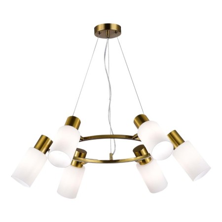Suspended EVOLUCE lamp. Sle1139-303-06. Gessi. 6x60 watts, E14, 72x72x19 cm, brass color-3