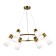 Suspended EVOLUCE lamp. Sle1139-303-06. Gessi. 6x60 watts, E14, 72x72x19 cm, brass color