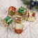 Jewelry decoration "Drum" Christmas tree (set 6 pcs) 3.5x3.5 cm, mix