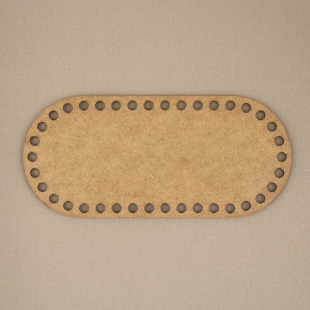 Donce for a bag, oval, 22 × 10 cm, brown color-1