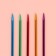 Knitting knitting needles, hindeer, aluminum, d = 3 mm, 25 cm, 5 pcs, color mix
