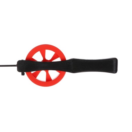 Winter fishing rod, plastic handle, guide fishing lines, red, HFB-15-2