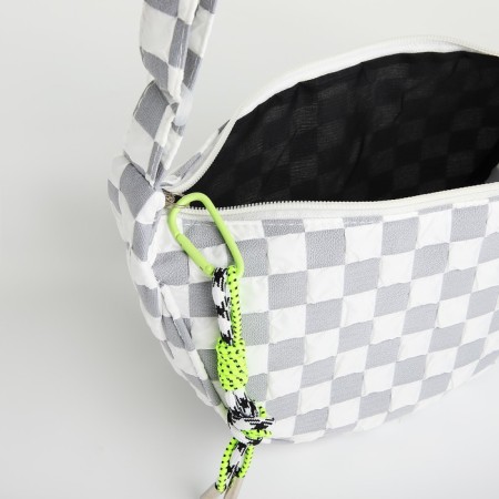 Women's bag over the shoulder, gray color 30*14*10 cm-5