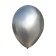 Latex ball 12 ", chrome, set 50 pcs., Platinum color