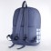 Set of a backpack with a zipper, core, bag, cosmetic bag, blue color