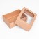 The box is folding, the lid is, with a window, craft, 20 x 15 x 6.5 cm,