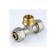 Aquasfera tee 7014-05, crimping, 32 mm x 1 "x 32 mm, external threads, brass