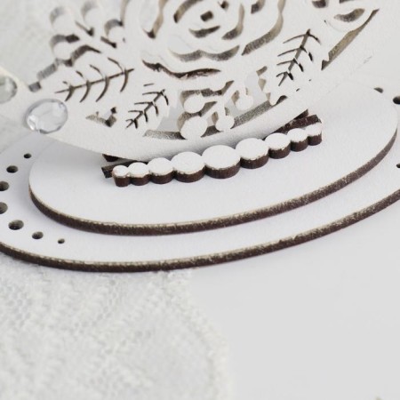 Stand for the rings "Romance" 13x5.5x13, white-white-3