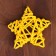 Decor for creativity from the vine "Star" set of 3 pcs., Size 1 pc. - 6.5 cm, color mix