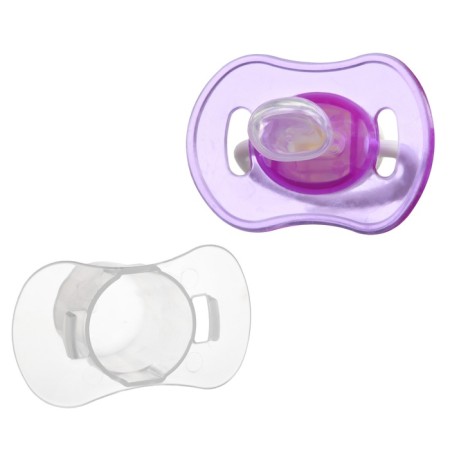 Nipple - orthodontic dummy with a container, +3 months., Purple color-8