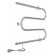 Electric heated towel, M-shaped, 500x600 mm, right, chrome
