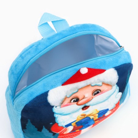 New Year's children's backpack "Santa Claus with a gift", 24x24 cm, for the New Year-4