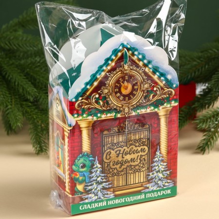 Sweet children's New Year's gift "Fairytale House", sweets + coloring inside, 500 g-8