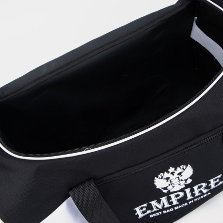 Sports bag with lightning, external pocket, long belt, black color-2