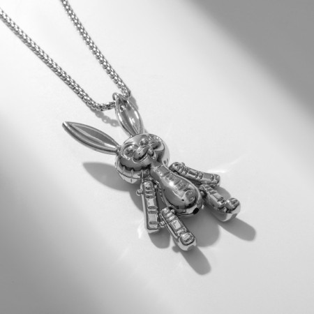 Pens "hare" stylish, silver color, 70 cm