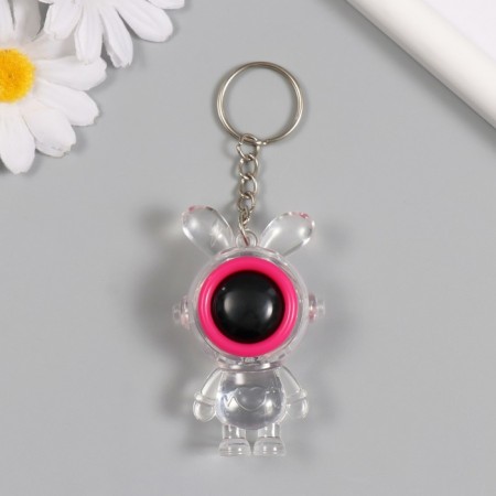 Light light on the ring "Bunny-cosmonaut" pink, flashes lr41x3 pcs 2x4x7 cm-1