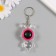 Light light on the ring "Bunny-cosmonaut" pink, flashes lr41x3 pcs 2x4x7 cm