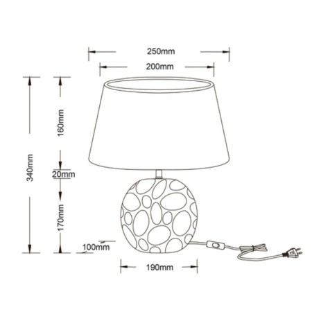 Decorative table lamp Arte Lamp Poppy A4063LT-1GO, E14, 40 W, 25x18x34 cm, golden, white-3