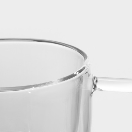 Glass mug with double walls Magistro "Duo", 280 ml, 13.5 × 9.5 × 8 cm-3