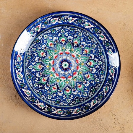 Largan Rishtan ceramics "Patterns", 32 cm, green-5