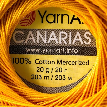 The yarn "Canarias" is 100% Merceris. cotton 203m/20g (6347)-3