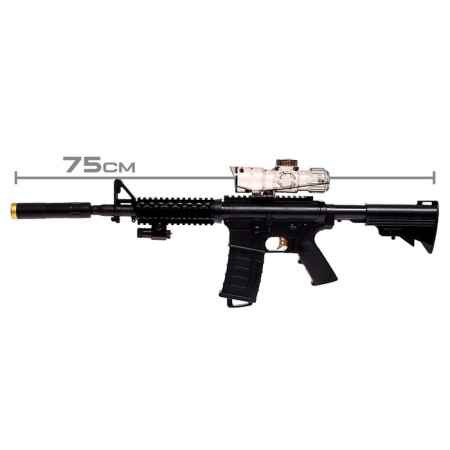 M4 assault rifle shoots gel bullets, works from the battery-1