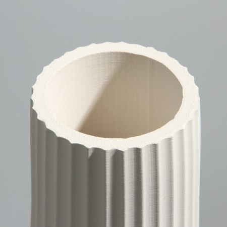 Vase for flowers decorative "Athena", white, 13 x 6 cm.-2