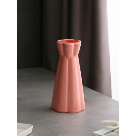 VAZE Table "Cup", h = 24 cm, pink color, ceramics, 1 variety, Iran-1