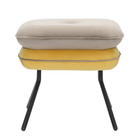PEA PEA, 497 × 403 × 425 mm, velor, beige / yellow color-8