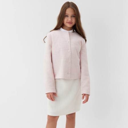 Жакет для девочки, MINAKU :Party Dress, цвет розовый, рост 122 см