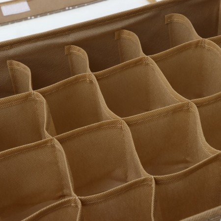 Organizer for storing linen of the Dolyan "Points", 24 cells, 38 × 30 × 12 cm, beige color-4