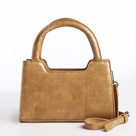 Bag Female Tout with zipper, beige color