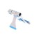 Luazon phone stand, folding, reinforced, adjustable height, white/blue