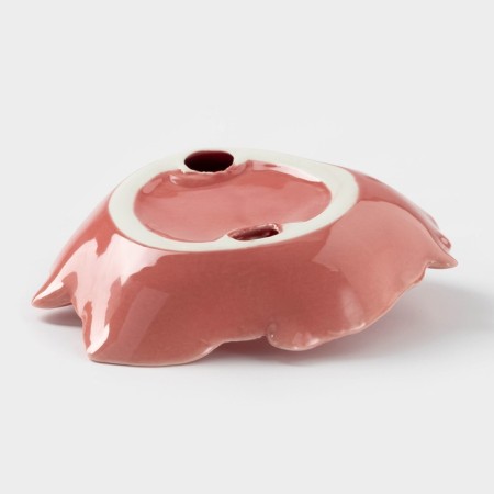 Ceramic "Doves on a leaf", 16 × 6.5 cm, pink color-2