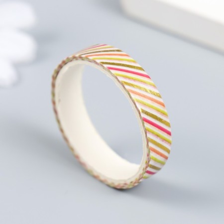 Adhesive tape paper "Food" set 10 pcs width. 0.8 cm dl. 2 m 8.5x4x1 cm-1