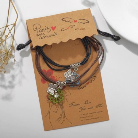 Bracelets "Demetrons" flowers and butterflies, colored, 8 cm-1