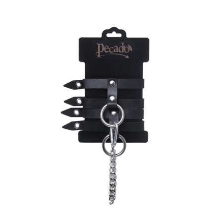 The shackles are single -layer of two Pecado BDSM straps, genuine leather, black-5