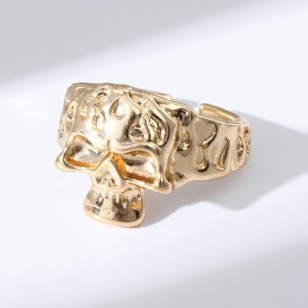 Ring "mood" skull, color gold, dimensionless-2