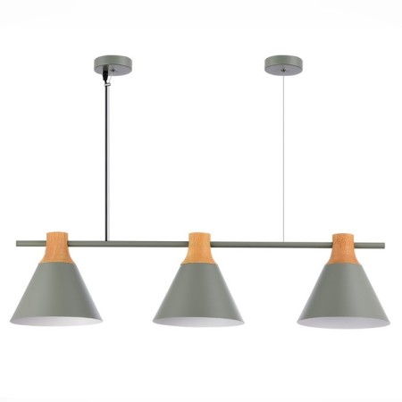 Suspended EVOLUCE lamp. Sle125113-03. Modica. 3x40 watts, E14, 23 cm, gray color-3