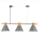 Suspended EVOLUCE lamp. Sle125113-03. Modica. 3x40 watts, E14, 23 cm, gray color