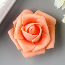 Foamiran rose, peach d-4 cm