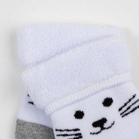 Noski children's terry, white color, size 14-16-1