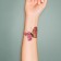 Tattoo on the body color "butterfly-rose" 6x6 cm