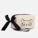 Cosmetic bag with a zipper, with a lining, beige color