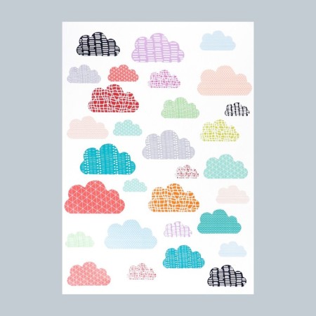 Sticking plastic interior color "patterned clouds" 50x70 cm-1