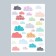 Sticking plastic interior color "patterned clouds" 50x70 cm